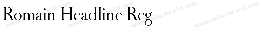Romain Headline Reg字体转换